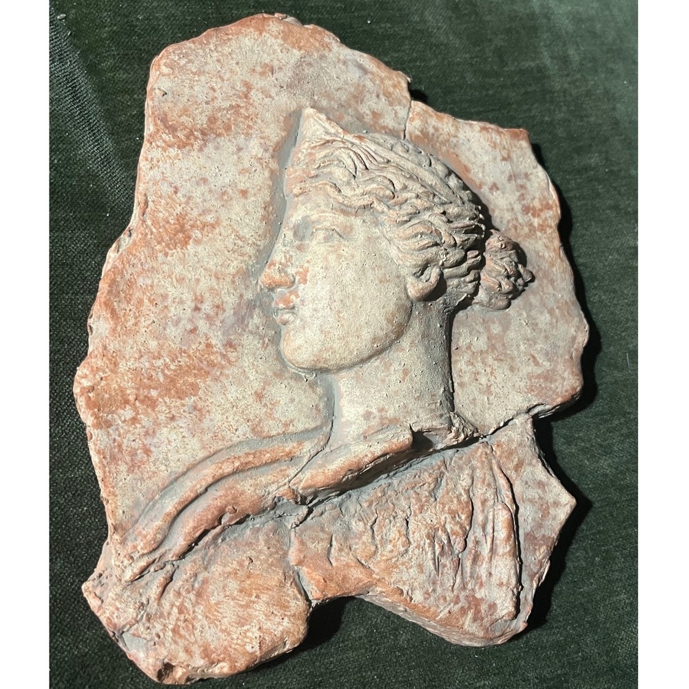 Studio d'Arte Venice Terracotta Relief Plaque Greco Roman Female Profile Italy